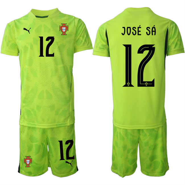 Men's Portugal Team #12 José Sá 2025 Green Soccer Jersey Suit